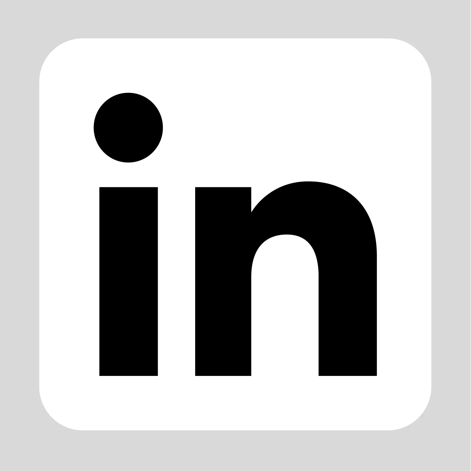 Linkedin logo white | Get-picto
