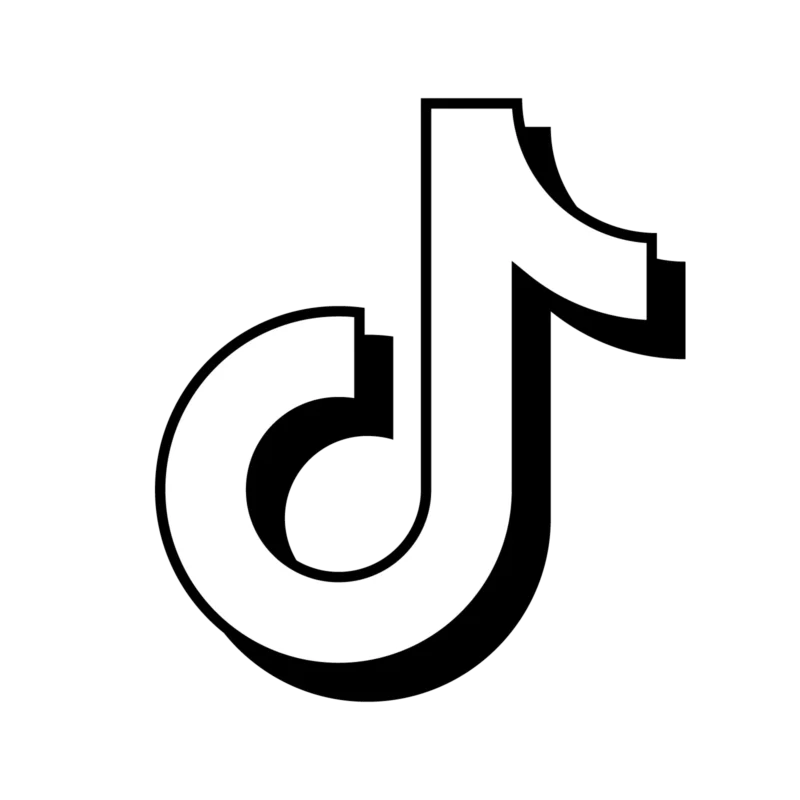 logo tiktok black and white