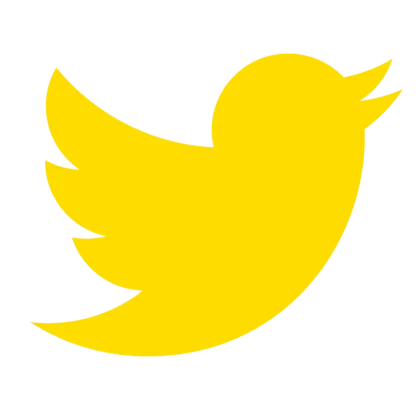 Logo Twitter jaune
