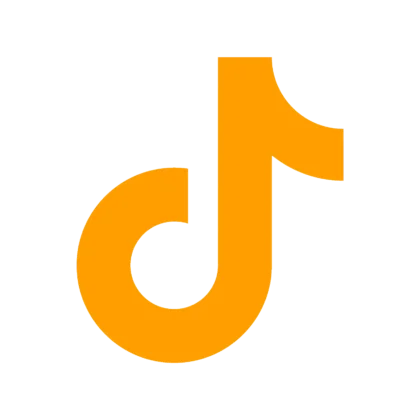 logo tiktok orange