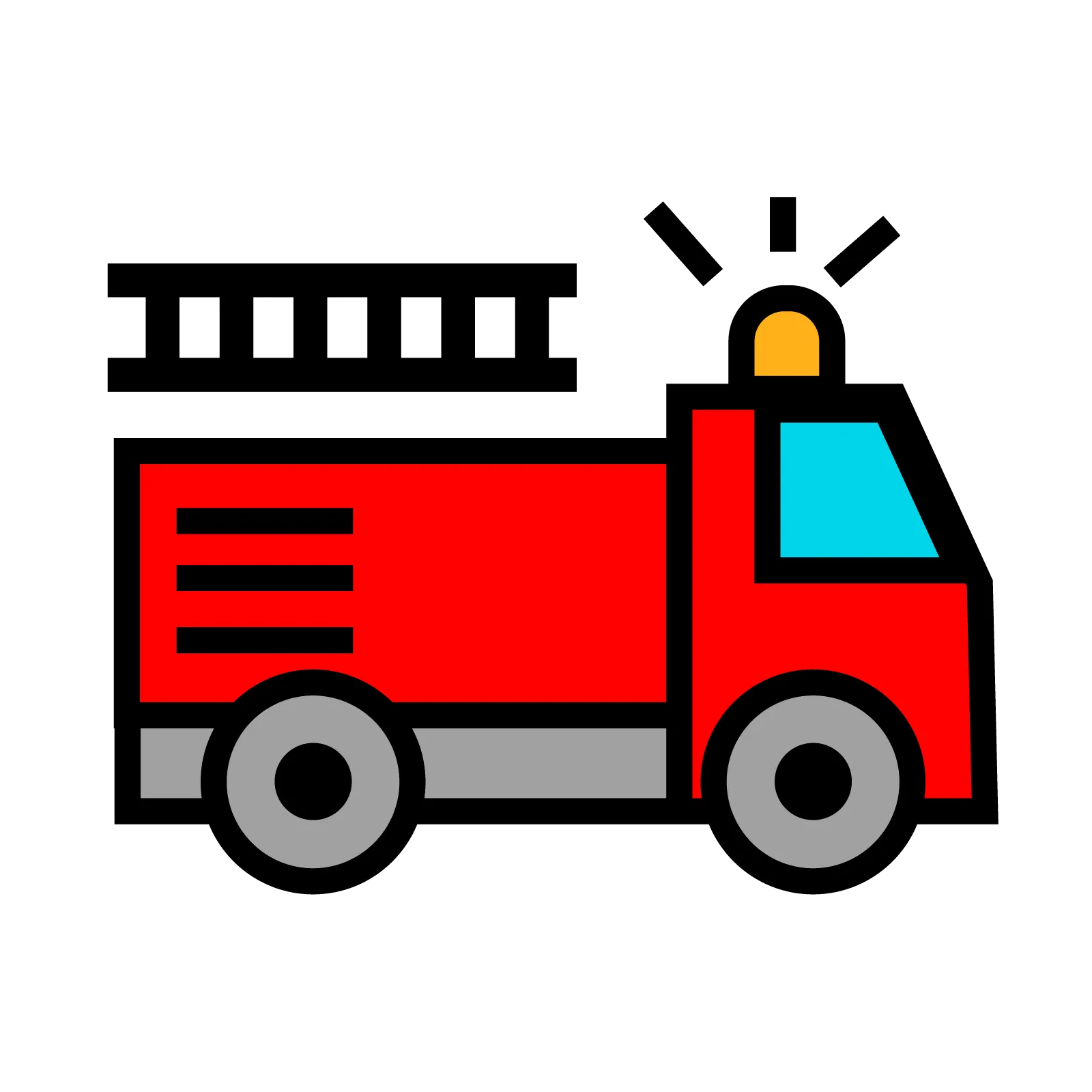 Pictogramme camion de pompier
