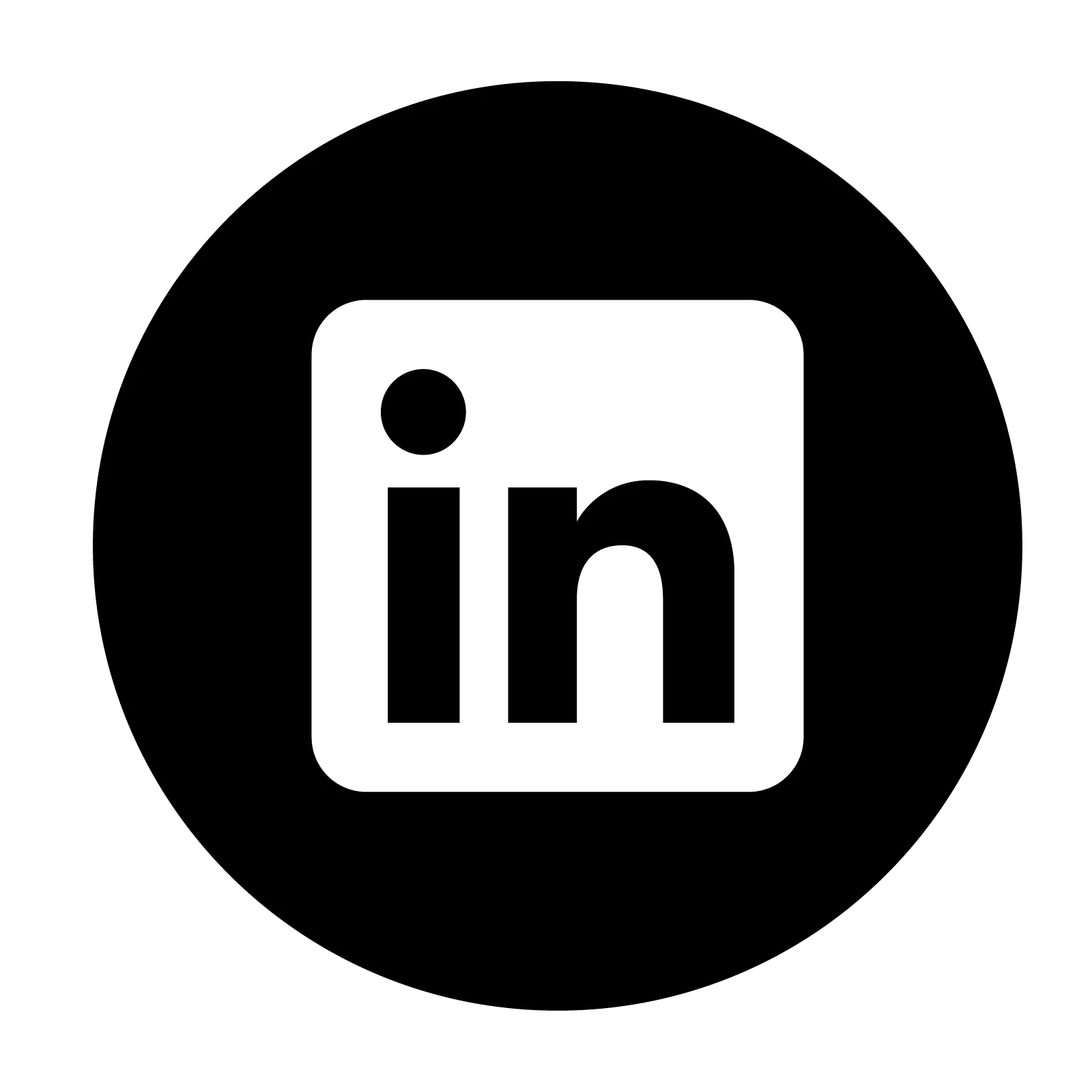Linkedin Logo Black SVG Get picto