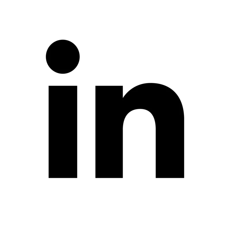 Linkedin logo black vector