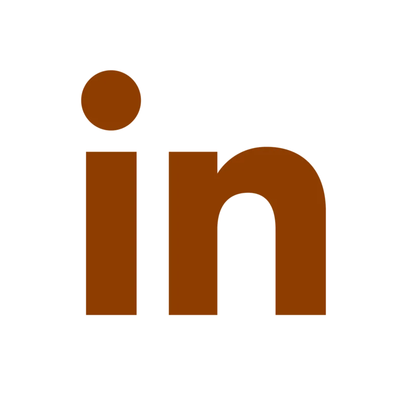 Linkedin logo marron