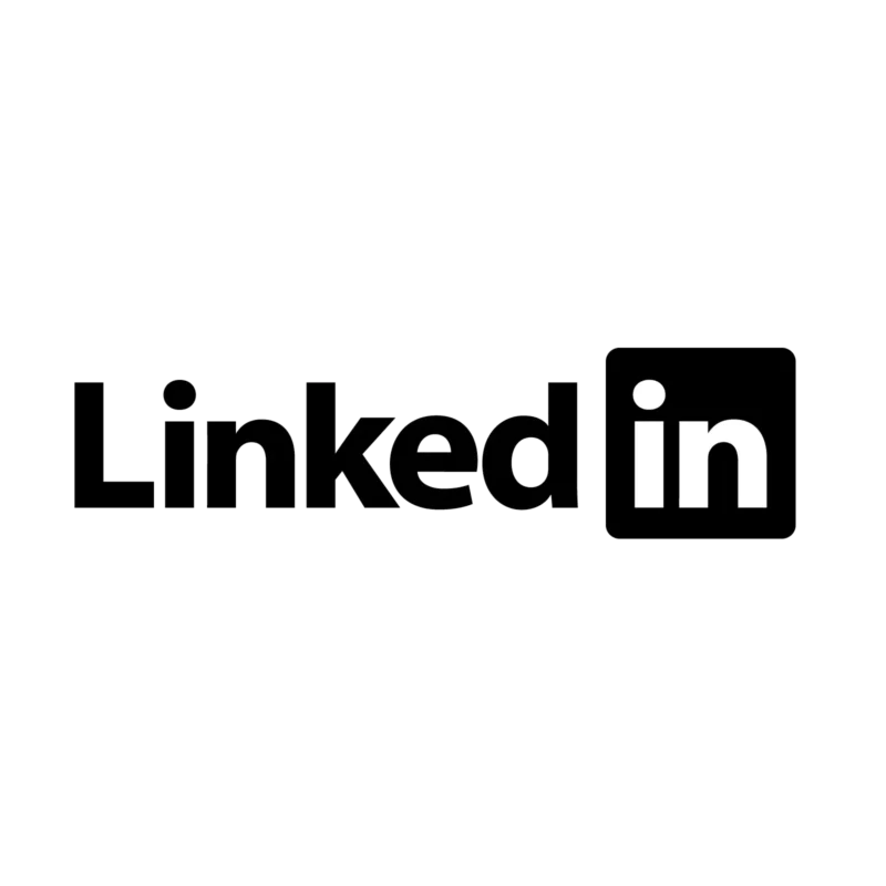 Linkedin logo noir