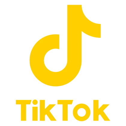 Logo tiktok jaune