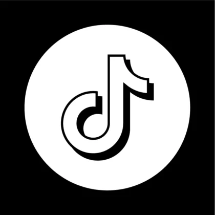 image logo tiktok noir et blanc