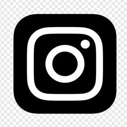 Logo instagram noir et blanc png
