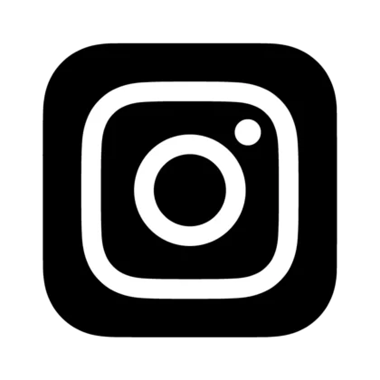 Logo instagram vectoriel noir et blanc