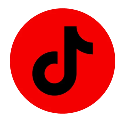 Logo TikTok noir et rouge