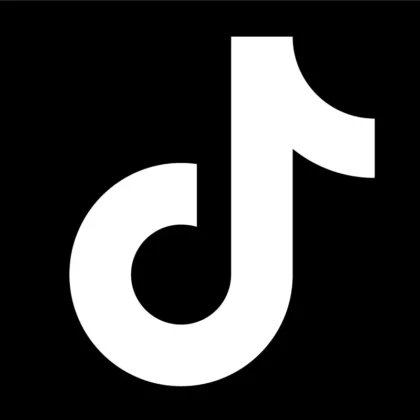 TikTok logo noir et blanc