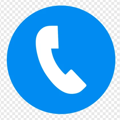 Logo téléphone PNG bleu