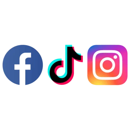 Facebook Instagram TikTok logo