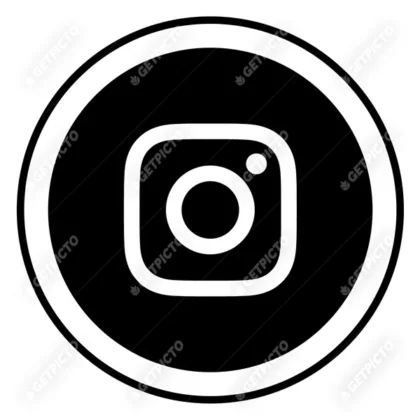 Logo Instagram noir blanc