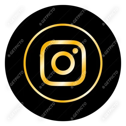 logo instagram gold et noir