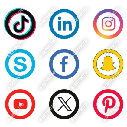 Logo réseaux sociaux vector