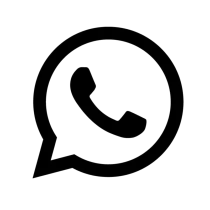 Whatsapp noir et blanc logo