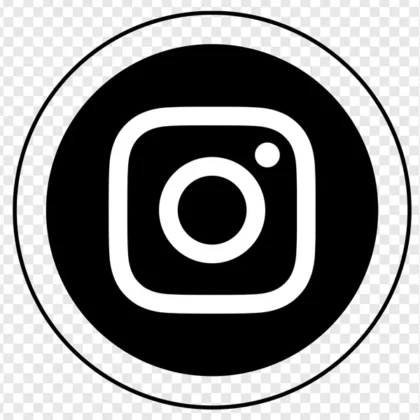 Logo cercle Instagram noir png