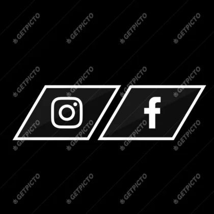 Logo Facebook et Instagram noir
