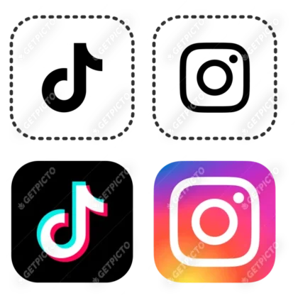 Logo Instagram TikTok