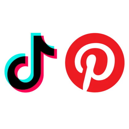 Logo TikTok Pinterest