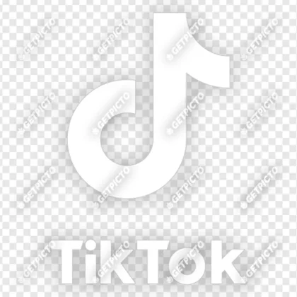 Logo TikTok PNG blanc