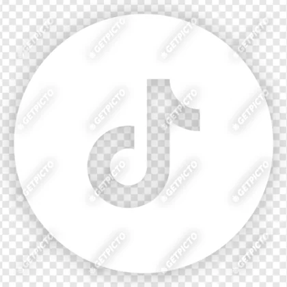 TikTok logo blanc PNG