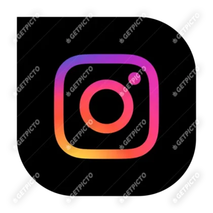 Logo instagram fon noir