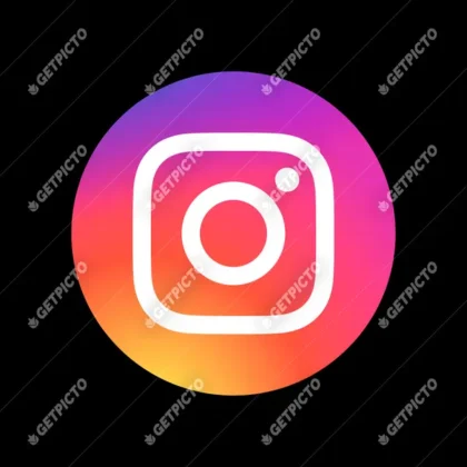 Logo instagram fond noire