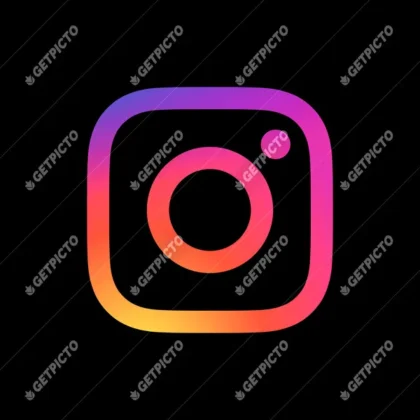 Logo instagrame fond noir