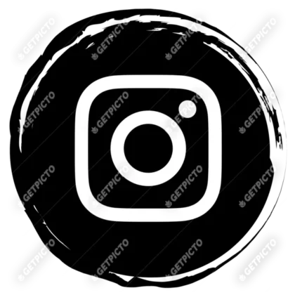 Instagram logo sur noire