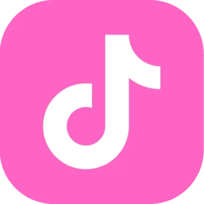 TikTok logo pink