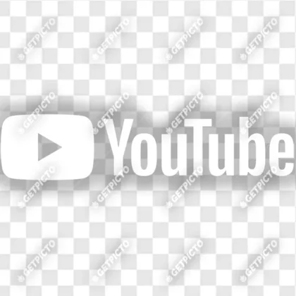 Youtube logo blanc