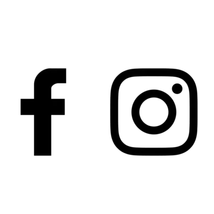 Logo Facebook et Instagram noir et blanc